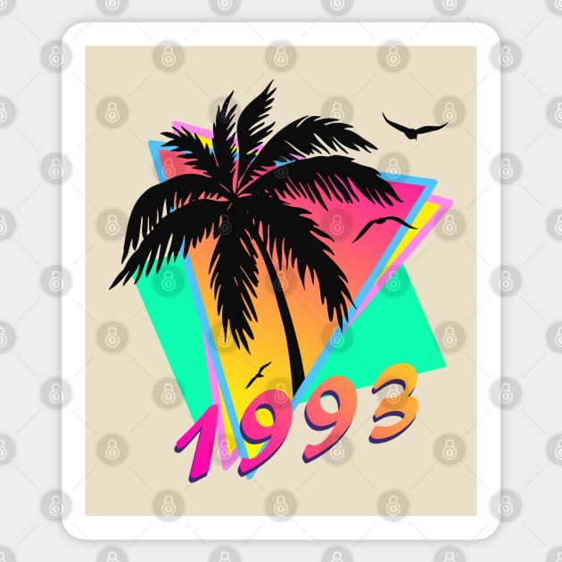 1993 Tropical Sunset Sticker by Nerd_art